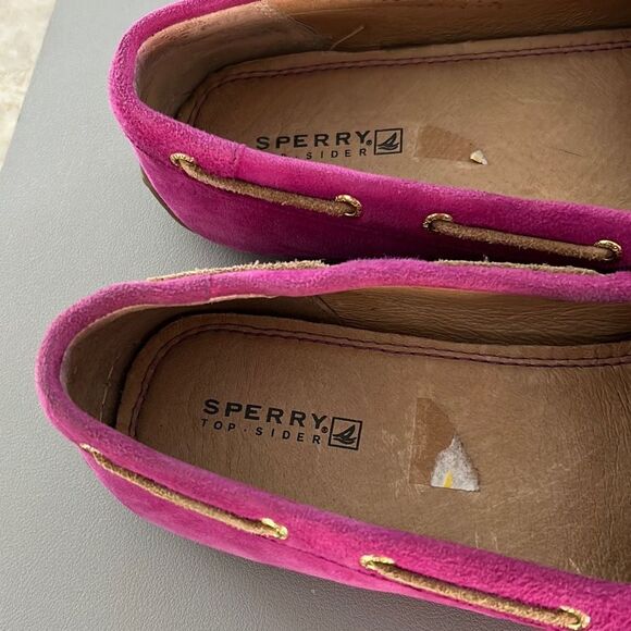 Fushia Suede Sperry Topsiders - Picture 4 of 6